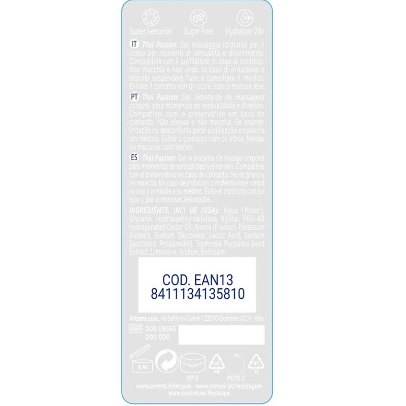CONTROL - 2 EN 1 MASSAGE &amp; PLEASURE THAI PASSION 200 ML