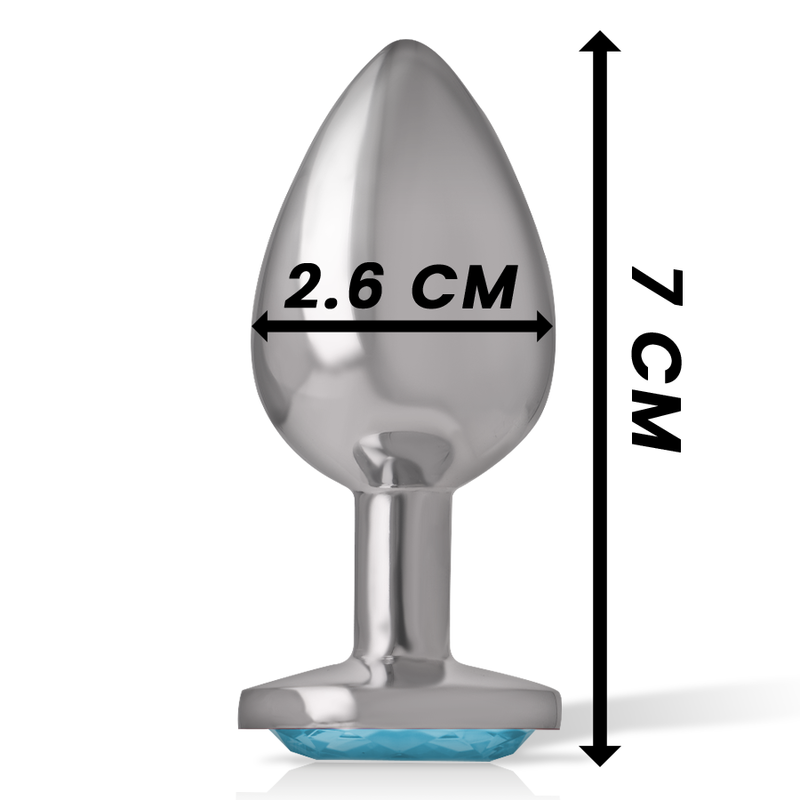 INTENSE - ALUMINIUM-METALL-ANALPLUG BLAUES HERZ GRÖSSE S