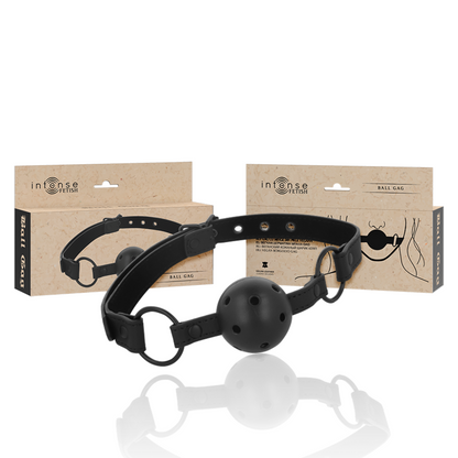 INTENSE - FETISCH-BALLKNEBEL AUS VEGANEM LEDER