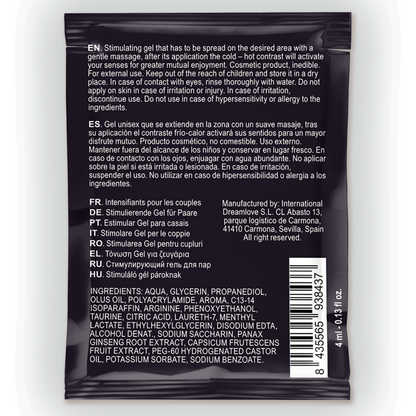 SPARTAN - MÄNNLICHES VERSTÄRKERGEL MIT HEISS-KALT-EFFEKT 100 % VEGAN 4 ML