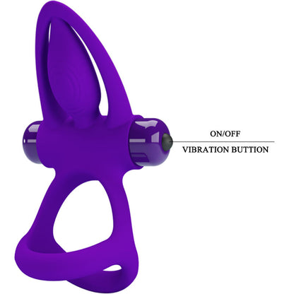 PRETTY LOVE - VIBRATORRING 10 VIBRATIONEN VIOLETT SILIKON
