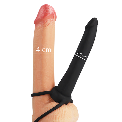 MYTHOLOGY - COBI ONYX ANAL DILDO MIT PENNSYLVANIA- UND HODENRING 13 CM SILIKON