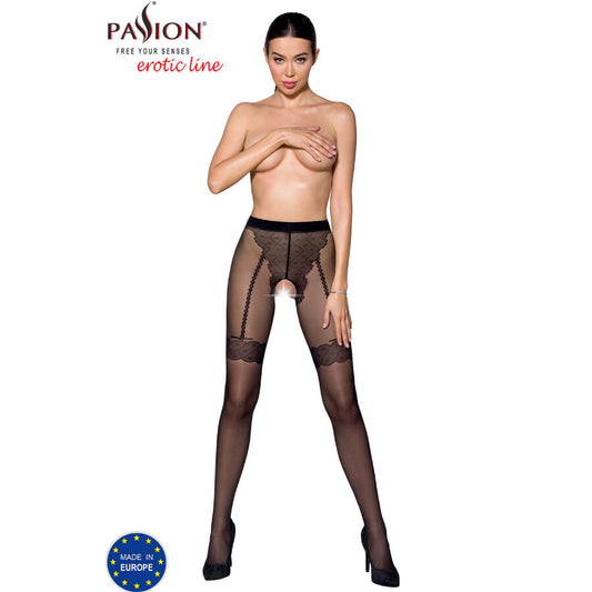 PASSION - TIOPEN 016 SCHWARZE STRUMPFHOSEN 1/2 20 DEN