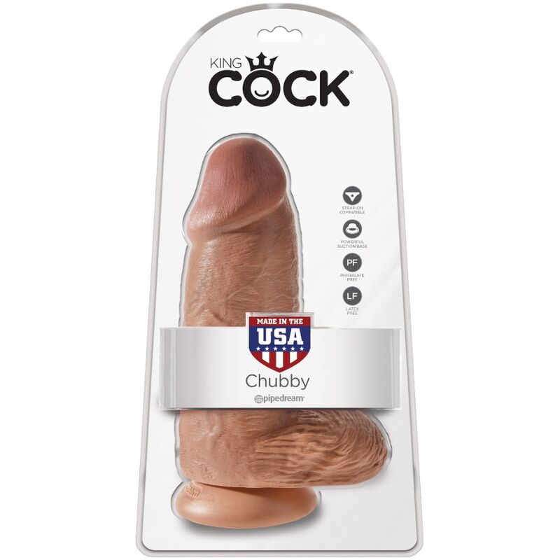 KING COCK - DICKER REALISTISCHER PENIS 23 CM KARAMELL