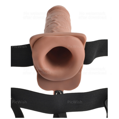 FETISH FANTASY SERIES - VERSTELLBARER HARNESS REALISTISCHER PENIS MIT WIEDERAUFLADBAREN KUGELN UND VIBRATOR 17,8 CM