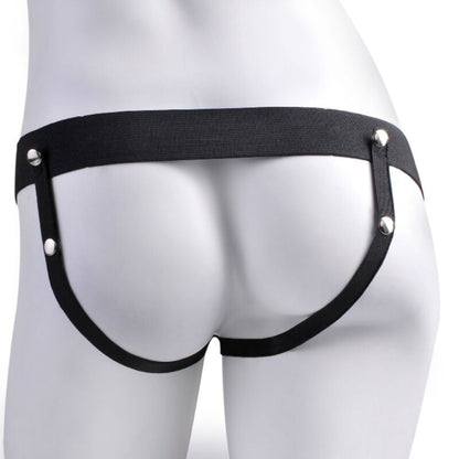 FETISH FANTASY SERIES - VERSTELLBARER HARNESS REALISTISCHER PENIS MIT WIEDERAUFLADBAREN KUGELN UND VIBRATOR 17,8 CM