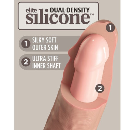 KING COCK - ELITE REALISTISCHER DILDO VIBRIEREND &amp; SILIKON 15,2 CM