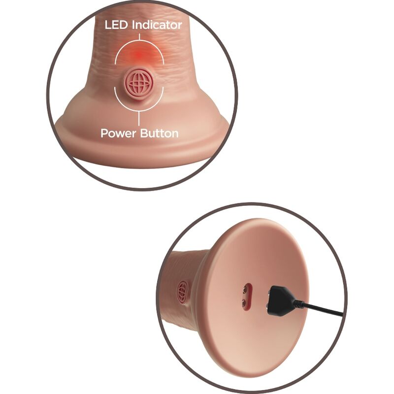 KING COCK - ELITE REALISTISCHER DILDO VIBRIEREND &amp; SILIKON 20,3 CM