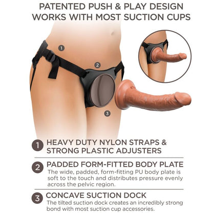 KING COCK - ELITE KOMFORTABLER VERSTELLBARER HARNESS MIT DILDO 17,8 CM