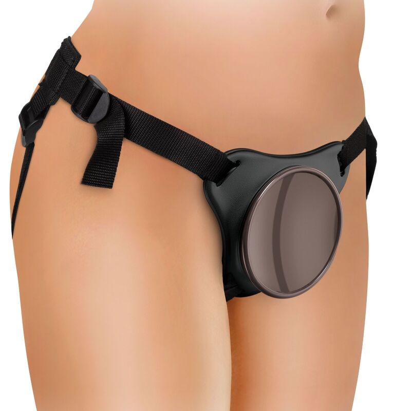 KING COCK - ELITE DELUXE VERSTELLBARES HARNESS-SET MIT RING, HODEN UND DILDO 20,3 CM