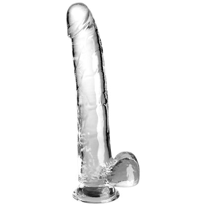 KING COCK - DILDO MIT HODEN 24,8 CM TRANSPARENT