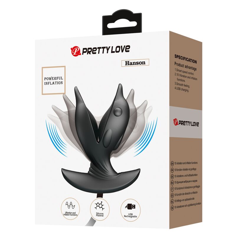 PRETTY LOVE - AUFBLASBARER &amp; WIEDERAUFLADBARER DELFIN-ANALPLUG
