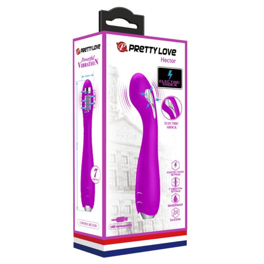 PRETTY LOVE - HECTOR WIEDERAUFLADBARER ELEKTROSCHOCK-VIBRATOR, WASSERDICHT, LILA