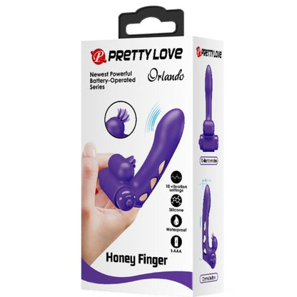 PRETTY LOVE - ORLANDO LILA VIBRATOR-FINGERABDECKUNG