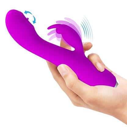 PRETTY LOVE - RACHEL WIEDERAUFLADBARER VIBRATOR MIT LILA SAUGNAPF