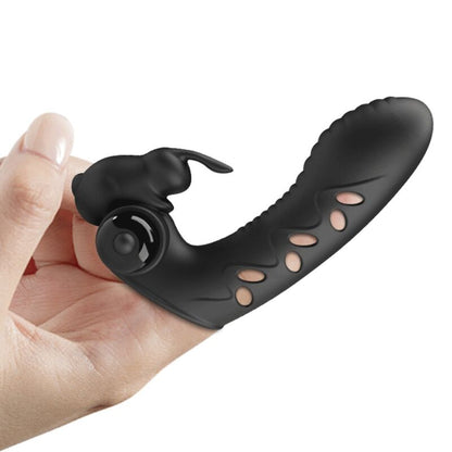 PRETTY LOVE - VANCE SCHWARZE KANINCHENVIBRATOR-FINGERABDECKUNG