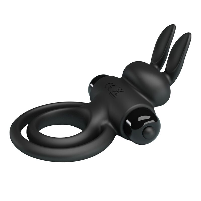 PRETTY LOVE - VIBRATOR III RABBIT RING FÜR SCHWARZEN PENIS