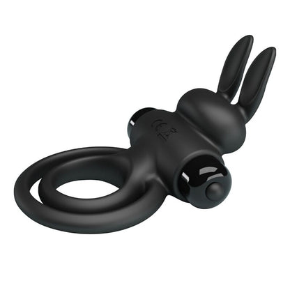 PRETTY LOVE - VIBRATOR III RABBIT RING FÜR SCHWARZEN PENIS