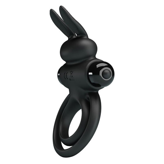 PRETTY LOVE - VIBRATOR III RABBIT RING FÜR SCHWARZEN PENIS