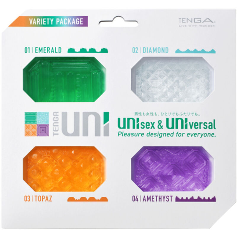 TENGA - UNI VARIETY MASTURBATOR FINGERHÜLSE PACKUNG 4 EINHEITEN