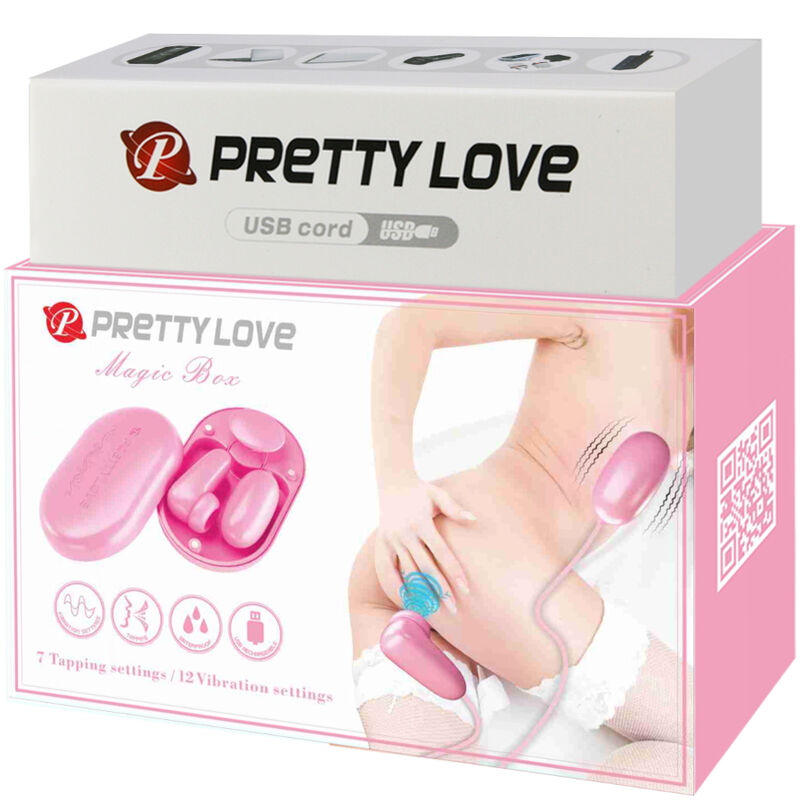 PRETTY LOVE - MAGIC BOX VIBRIERENDES BULLET &amp; ROSA STIMULATOR