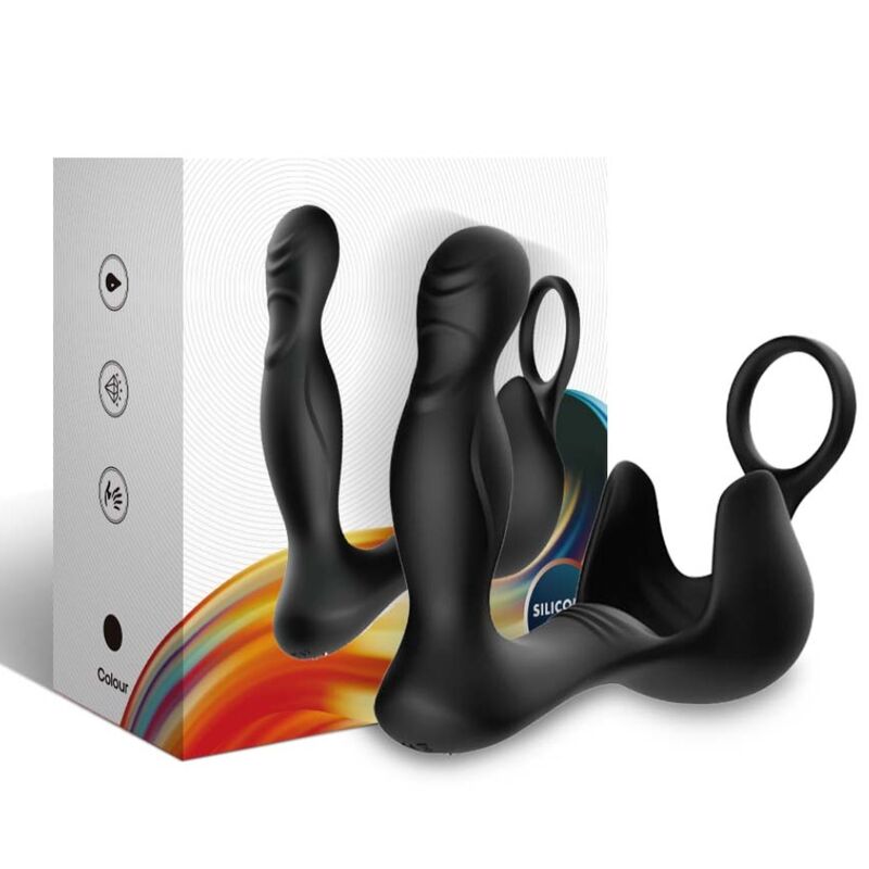 ARMONY - SURROUND VIBRATOR ANAL &amp; STIMULATOR TESTICULOS &amp; RING FERNBEDIENUNG SCHWARZ