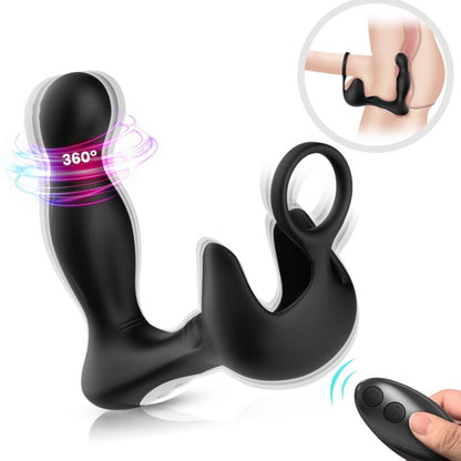 ARMONY - SURROUND VIBRATOR ANAL &amp; STIMULATOR TESTICULOS &amp; RING FERNBEDIENUNG SCHWARZ