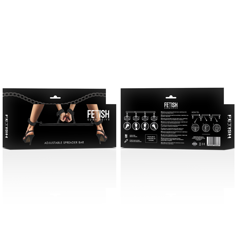 FETISCH DEVOT BONDAGE - VERSTELLBARE TRENNSTANGE 4 STÜCK