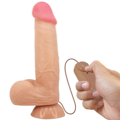 PRETTY LOVE - SLIDING SKIN SERIES REALISTISCHER DILDO MIT GLEITHAUT, SAUGNAPF, FERNBEDIENUNG, HAUTFARBEN 21,8 CM