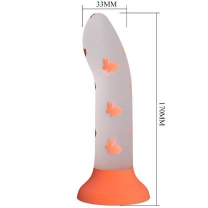 PRETTY LOVE - MAGICAL NIGHTFALL DILDO OHNE VIBRATION LEUCHTENDES ORANGE