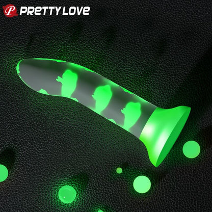 PRETTY LOVE - MAGICAL NIGHTFALL DILDO OHNE VIBRATION LEUCHTENDES GRÜN