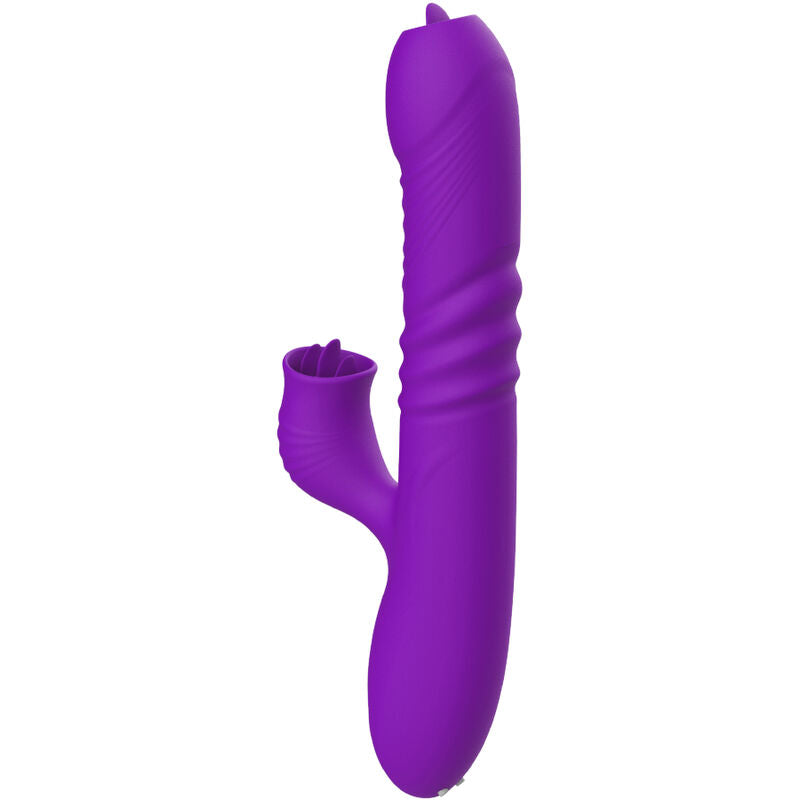 ARMONY - VOLLSTÄNDIGER G-PUNKT-RABBIT-VIBRATOR MIT STIMULIERENDER ZUNGE UND VIOLETTEM WÄRMEEFFEKT