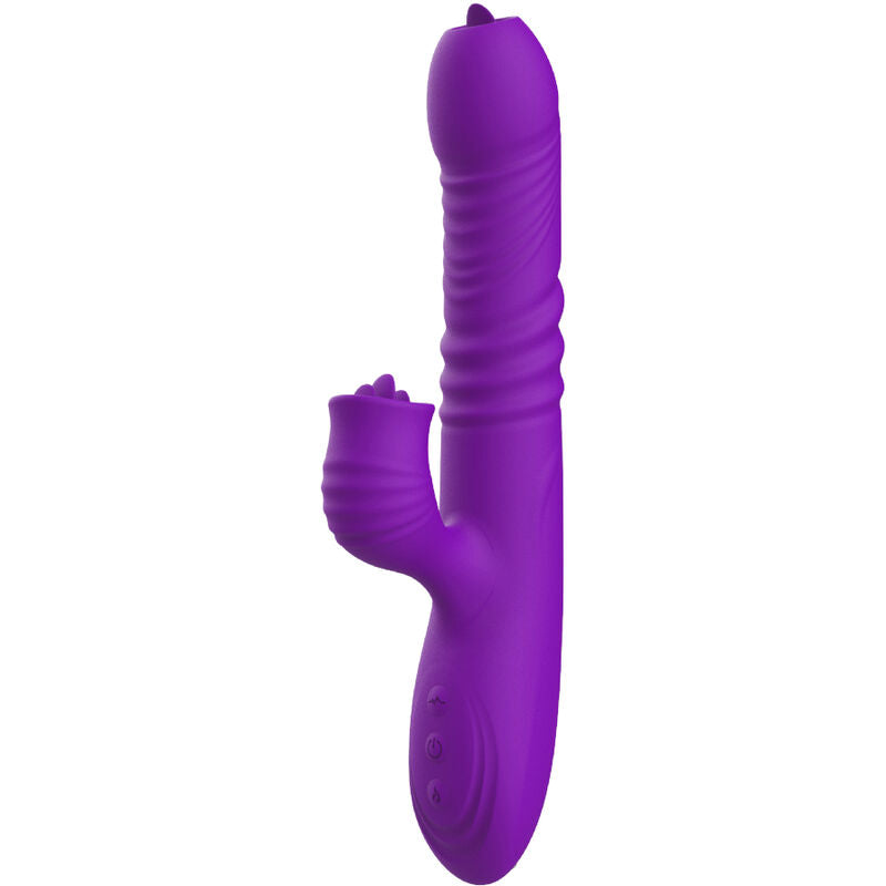ARMONY - VOLLSTÄNDIGER G-PUNKT-RABBIT-VIBRATOR MIT STIMULIERENDER ZUNGE UND VIOLETTEM WÄRMEEFFEKT