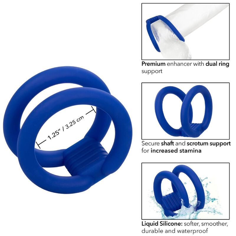 CALEXOTICS - ADMIRAL DOPPELTER COCK CAGE BLAU