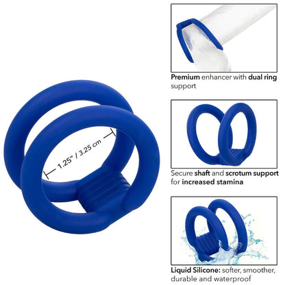 CALEXOTICS - ADMIRAL DOPPELTER COCK CAGE BLAU