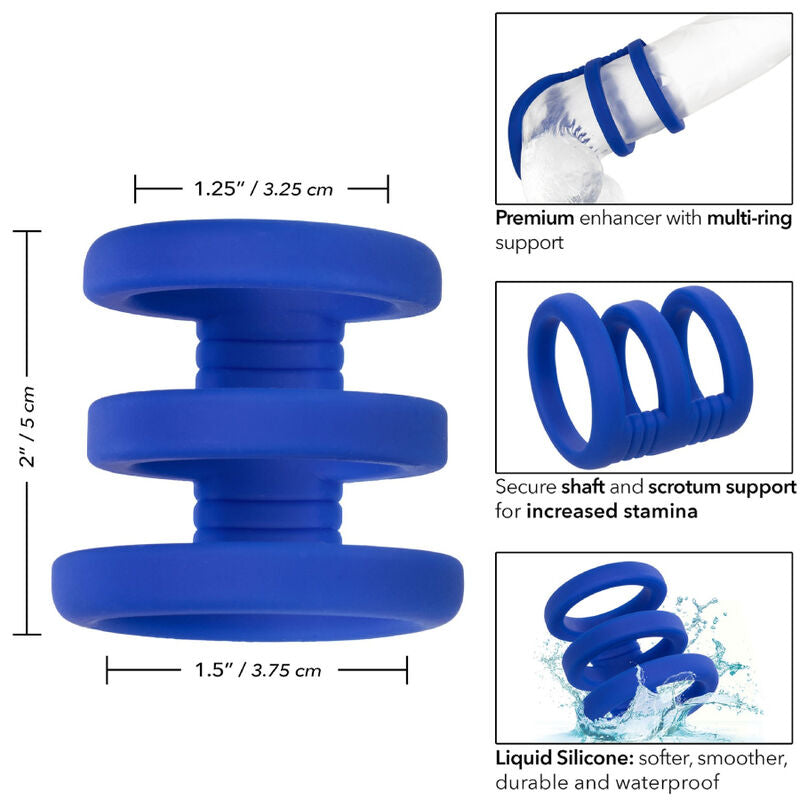 CALEXOTICS - ADMIRAL DREIFACH-PENNSÄULENKÄFIG BLAU