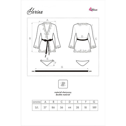 LIVCO CORSETTI FASHION - HERINA LC XG056 MORGENMANTEL + HÖSCHEN SCHWARZ EINHEITSGRÖSSE