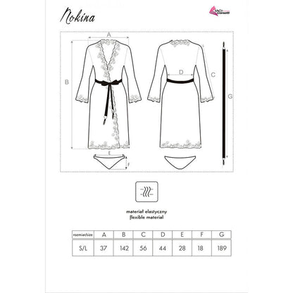 LIVCO CORSETTI FASHION - NOKINA LC XG055 MORGENMANTEL + HÖSCHEN SCHWARZ EINE GRÖSSE