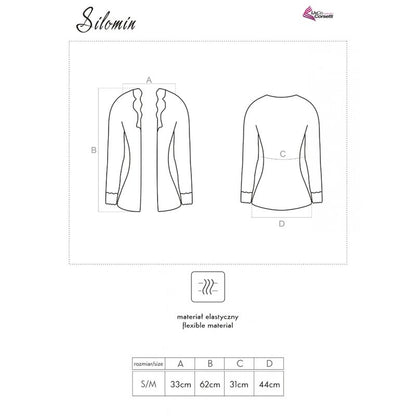 LIVCO CORSETTI FASHION - SILOMIN LC 1401 BODY + MORGENMANTEL SCHWARZ EINHEITSGRÖSSE