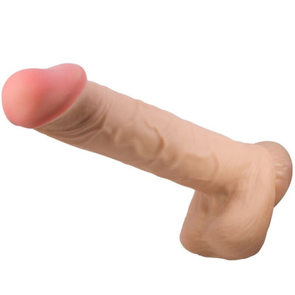 PRETTY LOVE - SLIDING SKIN SERIES REALISTISCHER DILDO MIT GLEITHAUT-SAUGNÄPFEN, HAUTFLEISCH, 26 CM