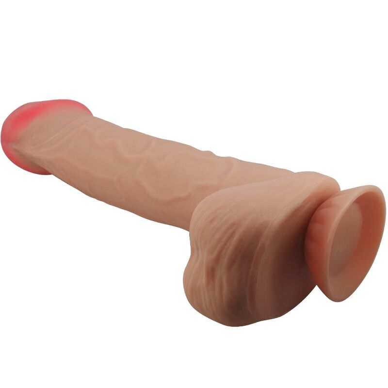 PRETTY LOVE - SLIDING SKIN SERIES REALISTISCHER DILDO MIT GLEITHAUT-SAUGNÄPFEN, HAUTFLEISCH, 26 CM