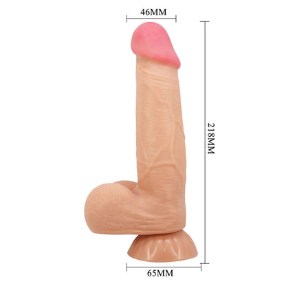 PRETTY LOVE - SLIDING SKIN SERIES REALISTISCHER DILDO MIT GLEITHAUT-SAUGNAPF 21,8 CM