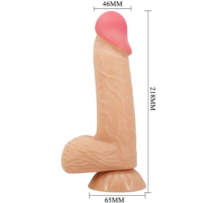 PRETTY LOVE - SLIDING SKIN SERIES REALISTISCHER DILDO MIT GLEITHAUT-SAUGNAPF 20,6 CM