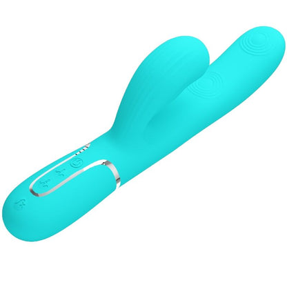 PRETTY LOVE - PERLITA MULTIFUNKTIONS-3-IN-1-G-PUNKT-VIBRATOR AQUAGRÜN