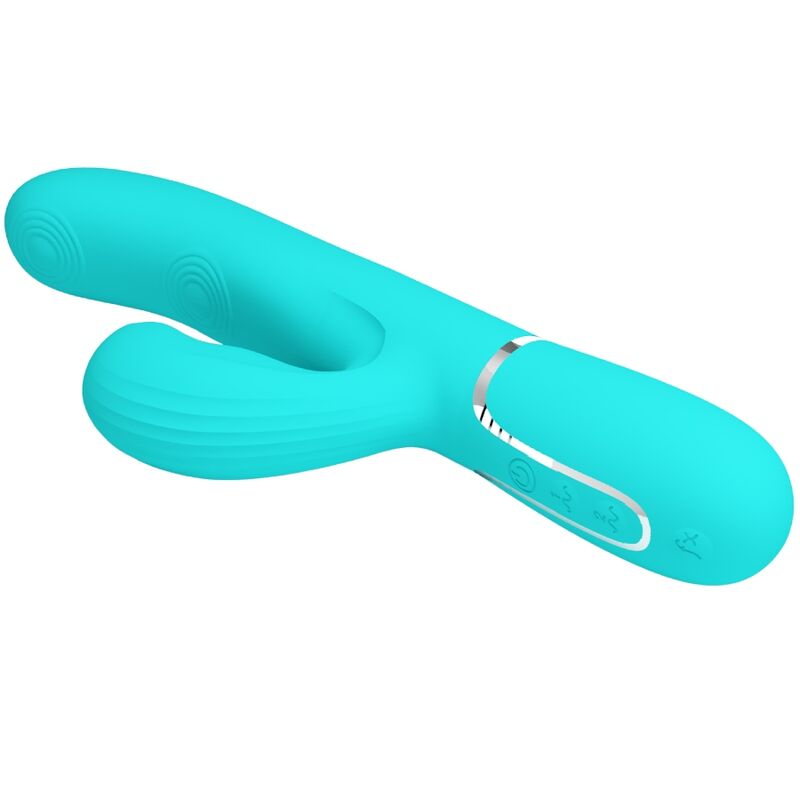 PRETTY LOVE - PERLITA MULTIFUNKTIONS-3-IN-1-G-PUNKT-VIBRATOR AQUAGRÜN
