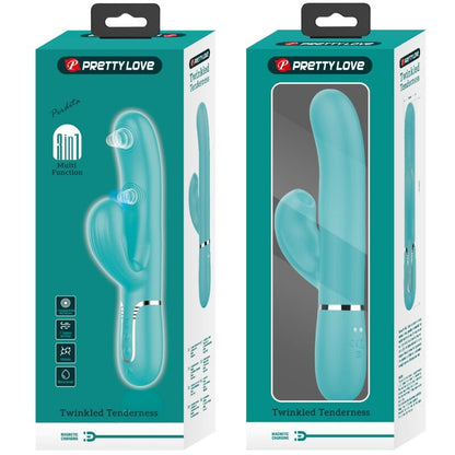 PRETTY LOVE - PERLITA MULTIFUNKTIONS-3-IN-1-G-PUNKT-VIBRATOR AQUAGRÜN