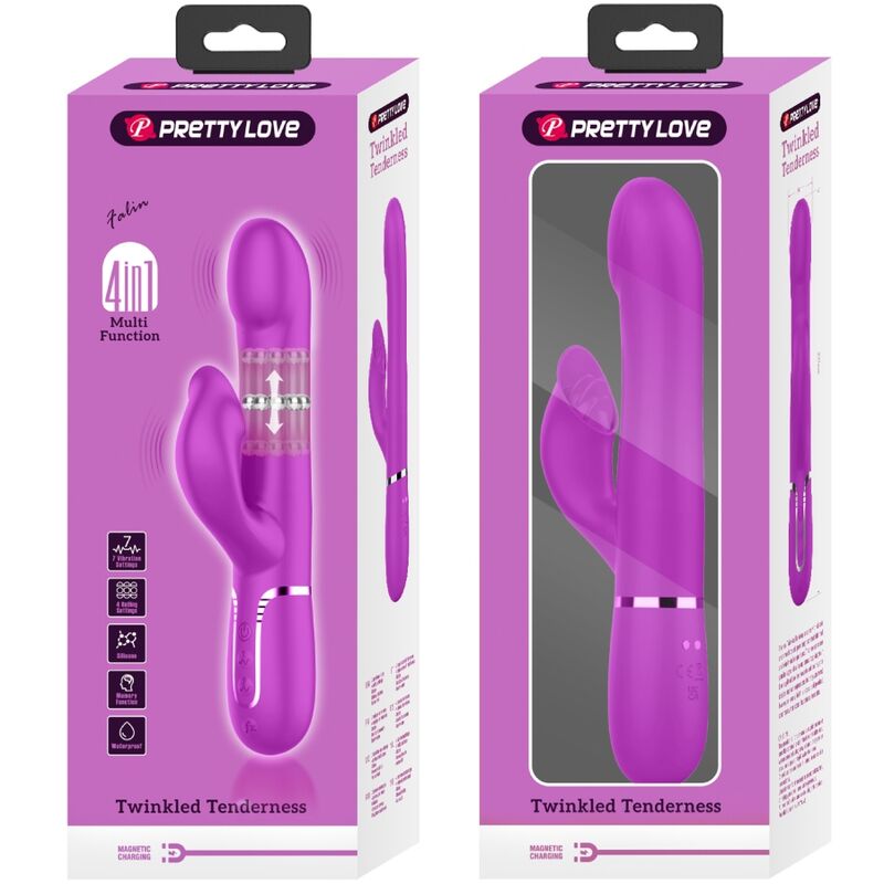 PRETTY LOVE - RABBIT VIBRATOR PERLEN VIOLETT