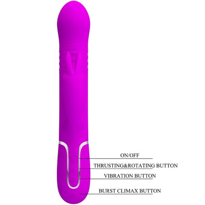 PRETTY LOVE - COALE RABBIT VIBRATOR PERLEN VIOLETT