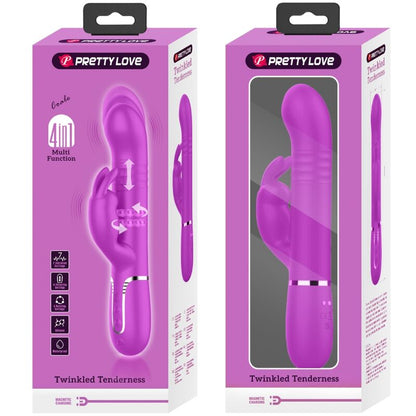 PRETTY LOVE - COALE RABBIT VIBRATOR PERLEN VIOLETT