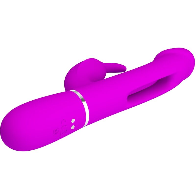 PRETTY LOVE - KAMPAS RABBIT 3 IN 1 MULTIFUNKTIONSVIBRATOR MIT ZUNGE FUCHSIA